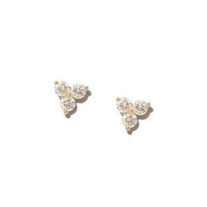 Hey Harper Petite Trois Diamond Stud Earrings Gold - One Size